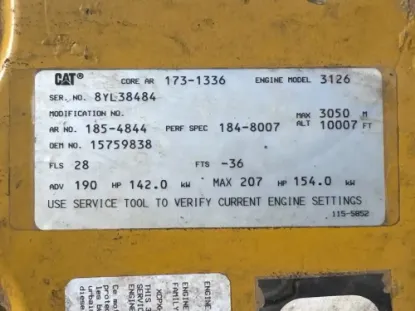 Picture of (Used) 1999 Caterpillar 3126, ENGINE ASSEMBLY