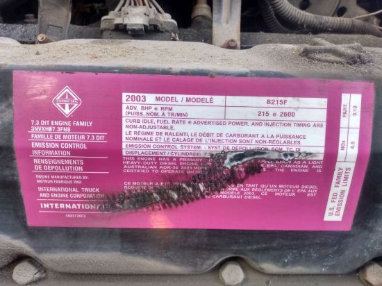 Picture of (Used) 2003 International Navistar T444E, ENGINE ASSEMBLY