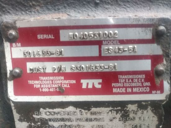 Picture of (Used) 1997 Spicer/TTC, TRANSMISSION ASSEMBLY