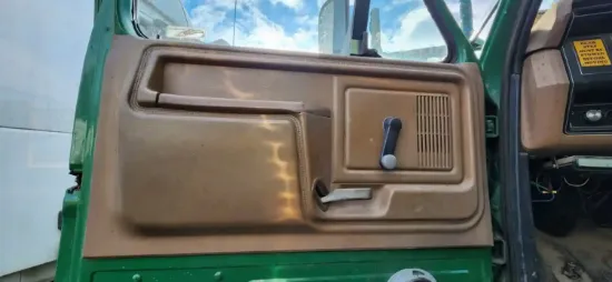 Picture of (Used) 1989 Ford F800, DOOR PANEL,
Side: Driver Side,
Color: Grey,
Type: Manual, 
Material: Plastic,
For more information about this item,give us a call.

,
