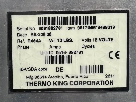 Picture of (Used) 2011 Thermo King SB-230, REEFER UNIT- 
