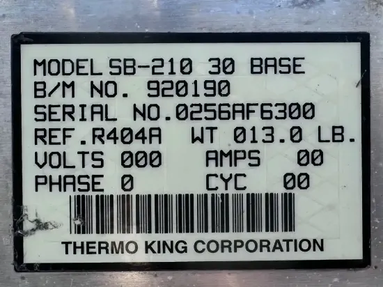 Picture of (Used) 2009 Thermo King SB-210, REEFER UNIT- 