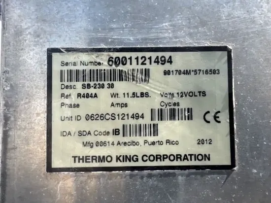 Picture of (Used) 2012 Thermo King SB-230, REEFER UNIT-  