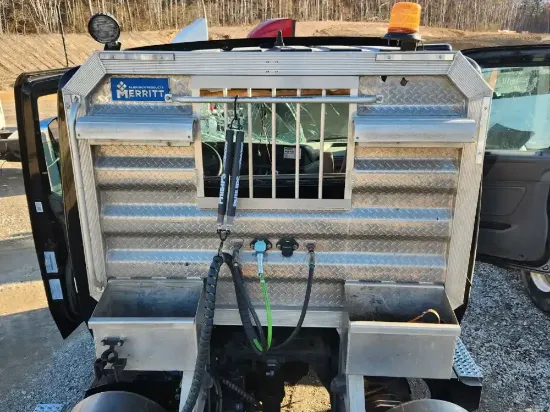 Picture of (Used) 2021 International LT625, ALUMINUM HEADACHE RACK WITH CHAIN HOLDERS AND BOX