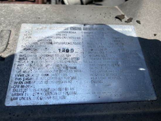 Picture of (Core) 2001 ISUZU 4HE1-XS ENGINE ASSEMBLY,