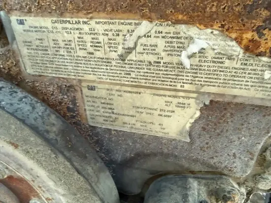 Picture of (Core) Engine Does Turn 360 Degrees Complete, 2006 Caterpillar 13, ENGINE ASSEMBLY