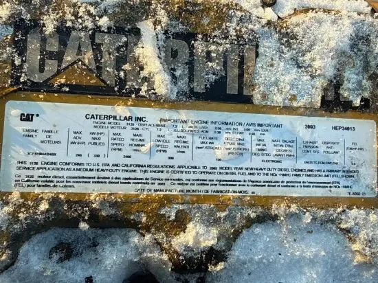 Picture of (Core) Engine Does Turn 360 Degrees Complete, 2003 Caterpillar 3126, ENGINE ASSEMBLY