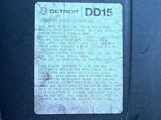 Picture of (Core) Engine does Turn 360 Degrees Complete, 2019 DETROIT DIESEL DD15 ENGINE ASSEMBLY- 