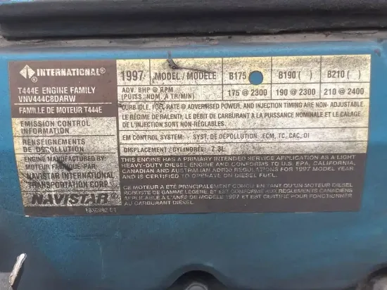 Picture of (Used) 1997 International T444E, ENGINE ASSEMBLY