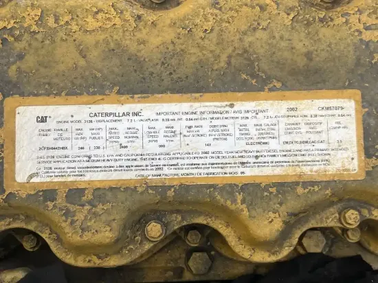 Picture of (Used) 2002 Caterpillar 3126, ENGINE ASSEMBLY