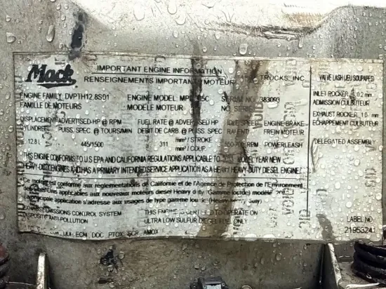 Picture of (Core) Engine does Turn 360 Degrees Complete, MACK MP8 ENGINE ASSEMBLY