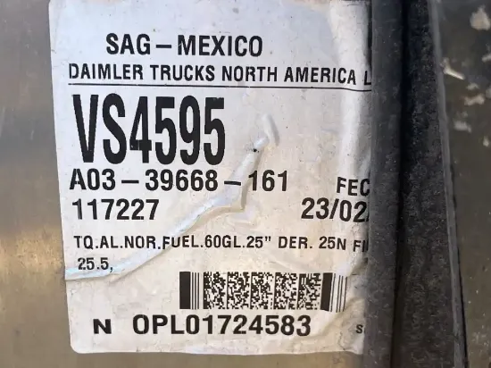Picture of (Used) 2025 Freightliner Cascadia 126, FUEL TANK