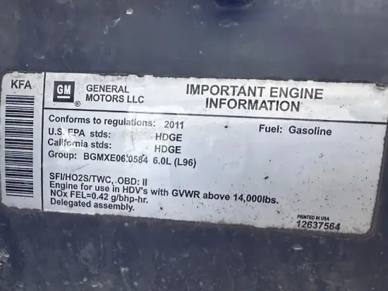 Picture of (Used) 2011 GM/Chev (HD) 6.0L, ENGINE ASSEMBLY
