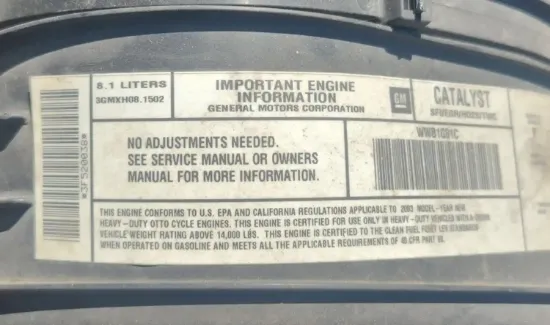 Picture of (Used) 2003 GM/Chev 8.1L, ENGINE ASSEMBLY