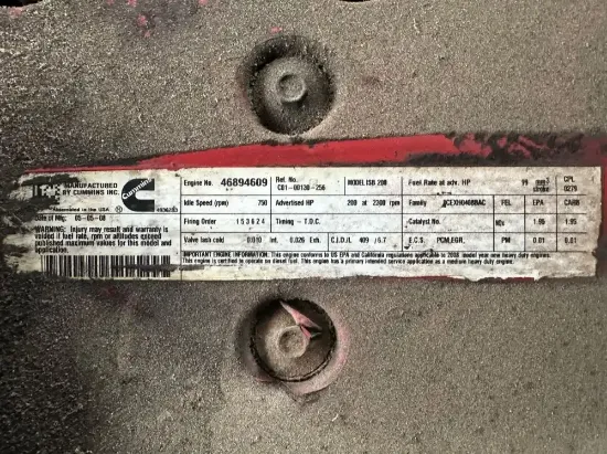 Picture of (Used) 2008 Cummins ISB, ENGINE ASSEMBLY- 