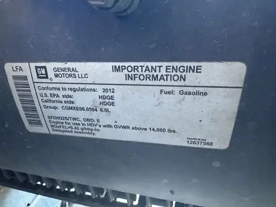 Picture of (Used) 2012 GM/Chev (HD) 6.0L, ENGINE ASSEMBLY