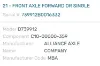 Picture of (Used) 2019 Freightliner Cascadia 126, FRONT SPINDLE/KNUCKLE