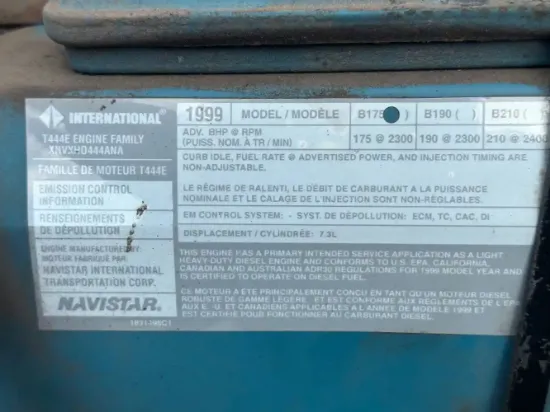 Picture of (Used) 1999 International T444E, ENGINE ASSEMBLY