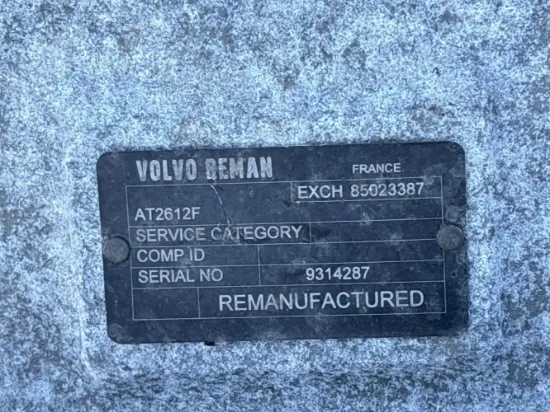 Picture of (Used) 2017 Volvo (AT), TRANSMISSION ASSEMBLY- REMANUFACTURED 